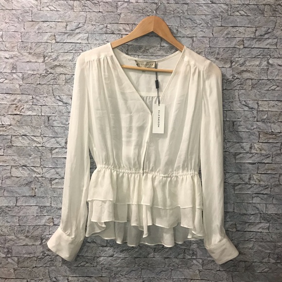 Elle Sasson | Tops | Nwt Elle Sasson 0 Silk Blouse | Poshmark